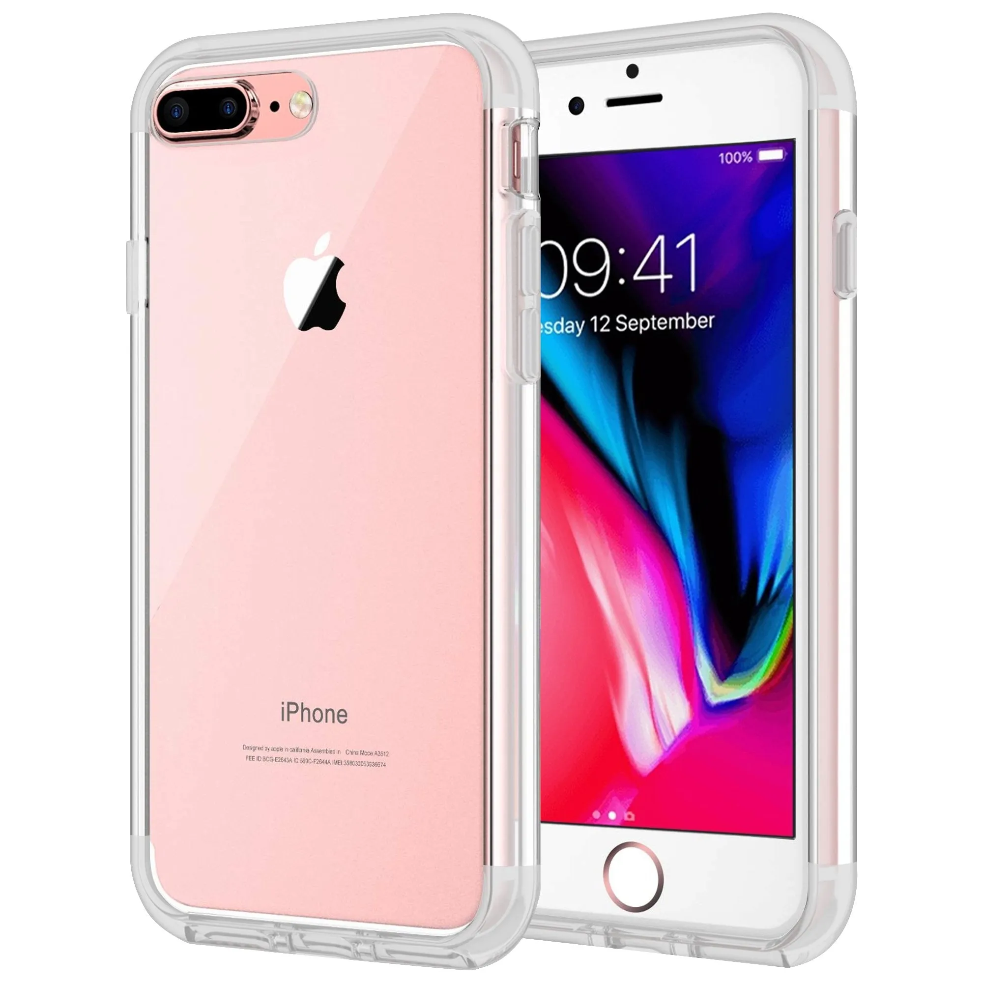 Smooth Lining Case for iPhone 7 Plus Shock Proof Soft TPU Silicone Phone Clear Slim Cover