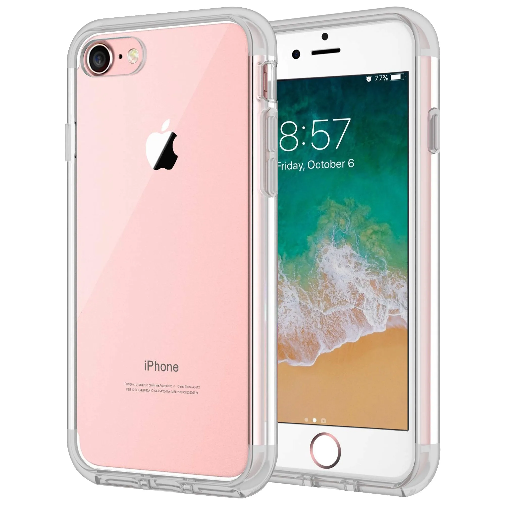 Durable Grip premium design Case for iPhone 7 Shock Proof Soft TPU Silicone Phone Clear Slim Cover