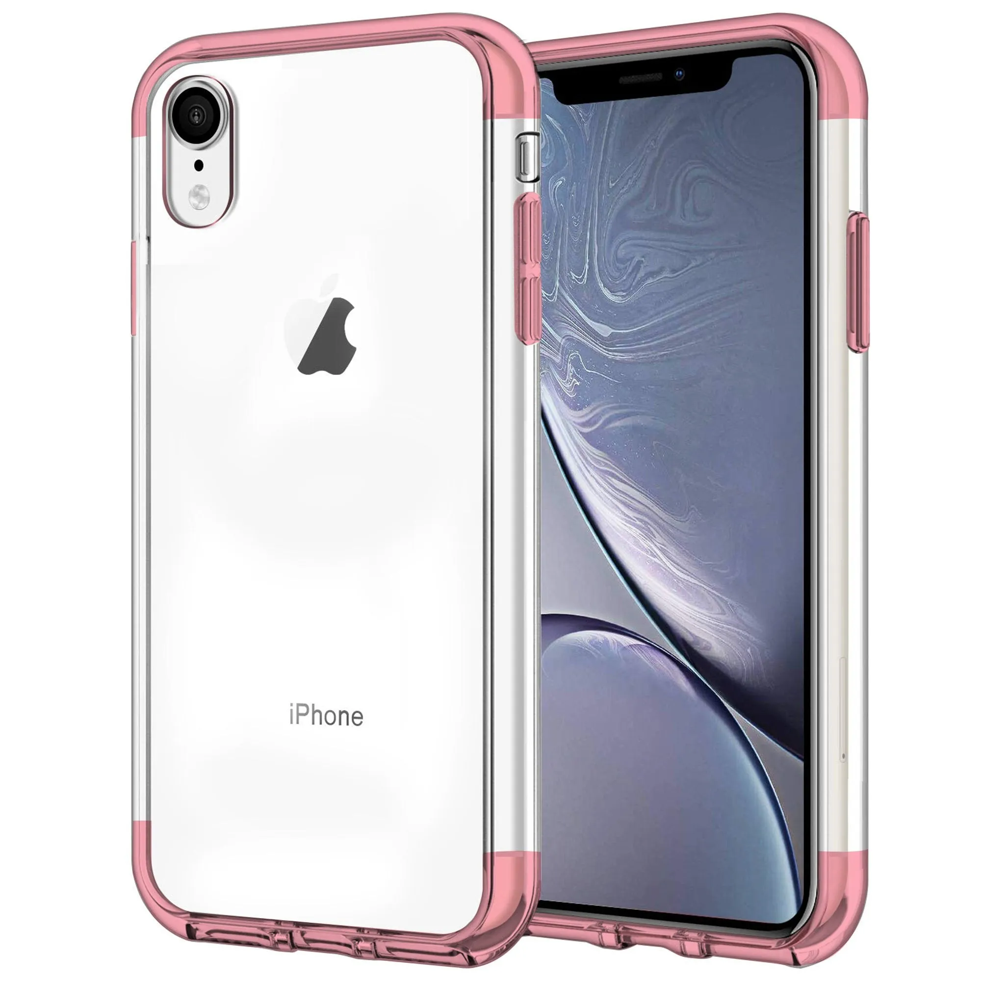 Everyday Comfort Vivid Gradient Case for iPhone XR Shock Proof Soft TPU Silicone Phone Clear Slim Cover