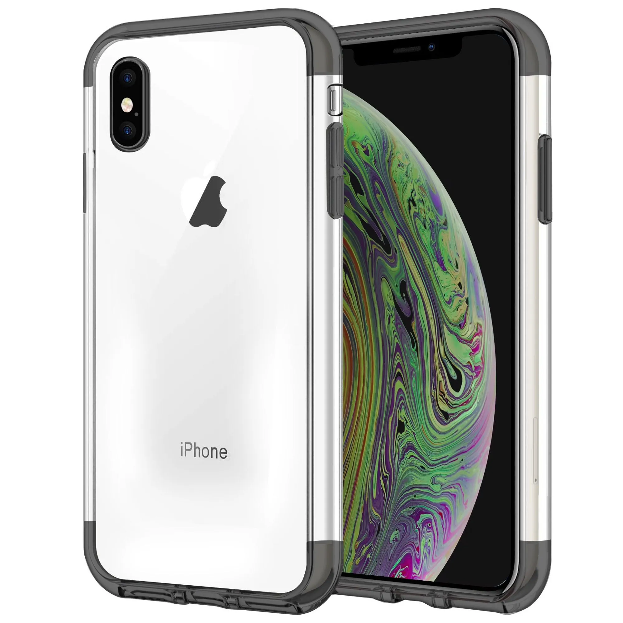 Case for iPhone XS Max Shock Proof Soft TPU Silicone Phone Clear Slim Cover Flexible Texture Strong Grip