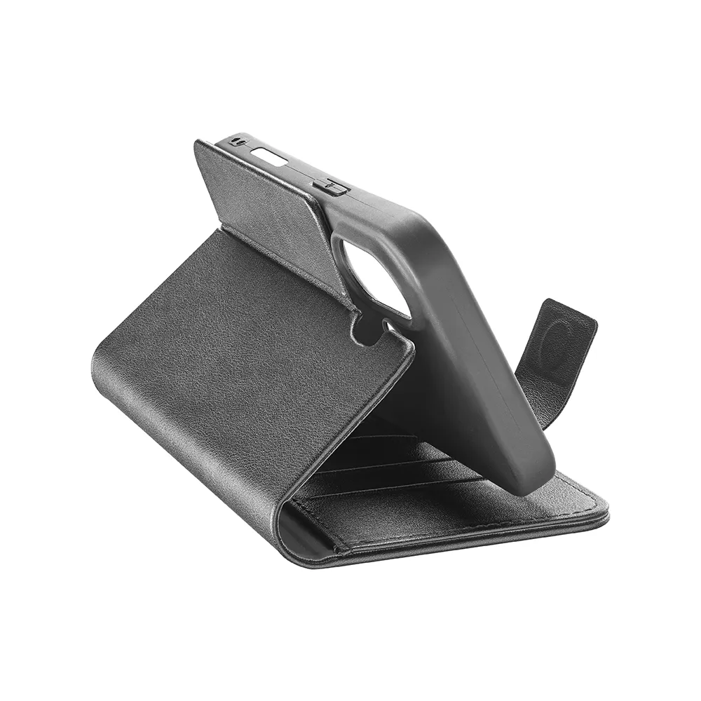 Cellularline Book Agenda Case for iPhone 17 Black Compact Pattern Modern Build