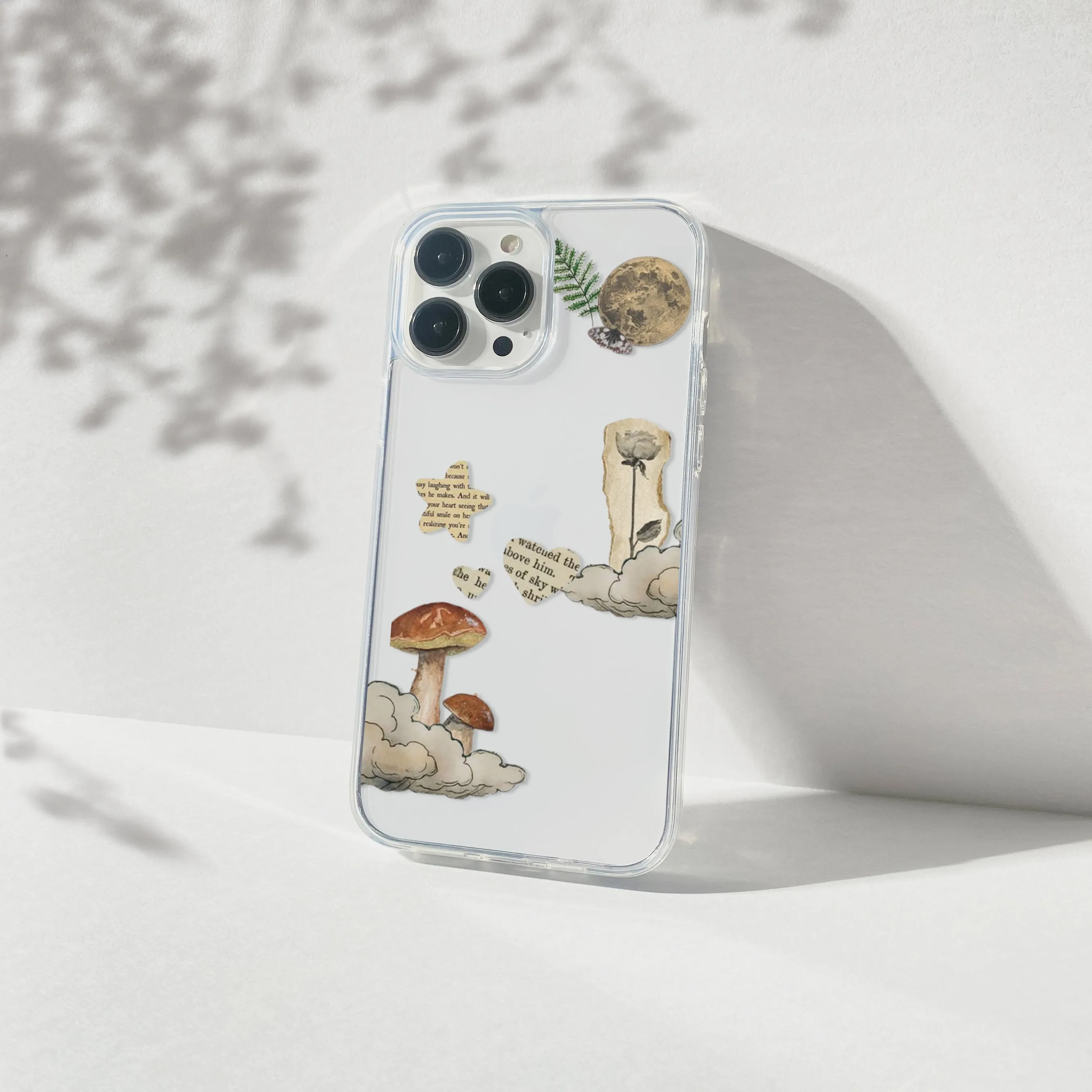 Mushrooms Vintage Aesthetic Silicone Clear Case Professional Style