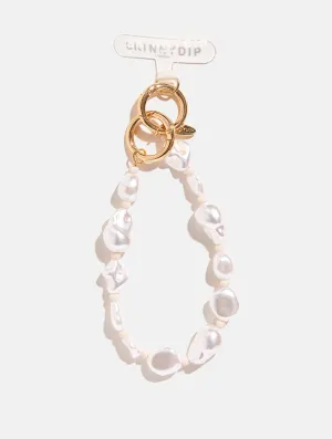 Gadget Friendly anti slip grip Chunky Pearl Beaded Charm Strap