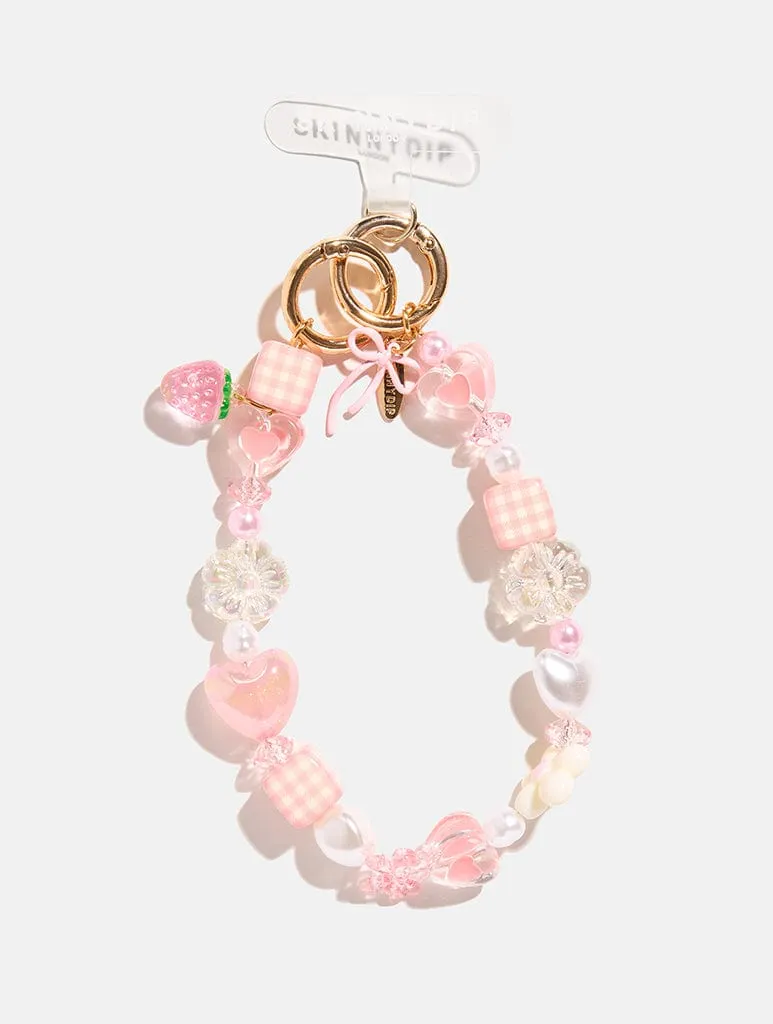 Chunky Pink Beaded Charm Strap Premium