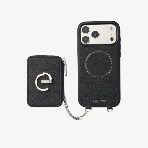Rugged Outline High strength Silver Edge Kit- Magnetic Phone Case with Stand & Card Slots