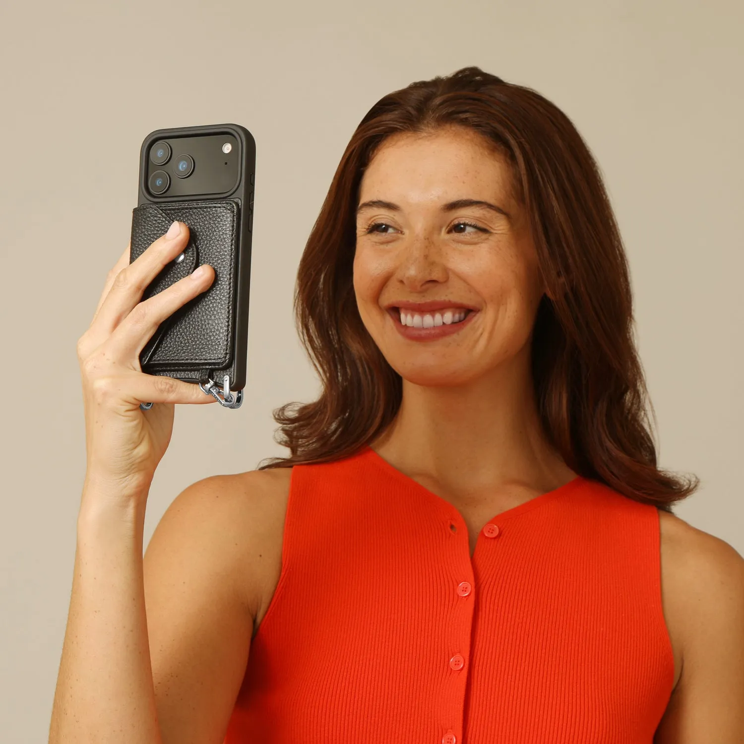 Remi Magnet Wallet Crossbody Phone Case - Black/Silver Creative Style