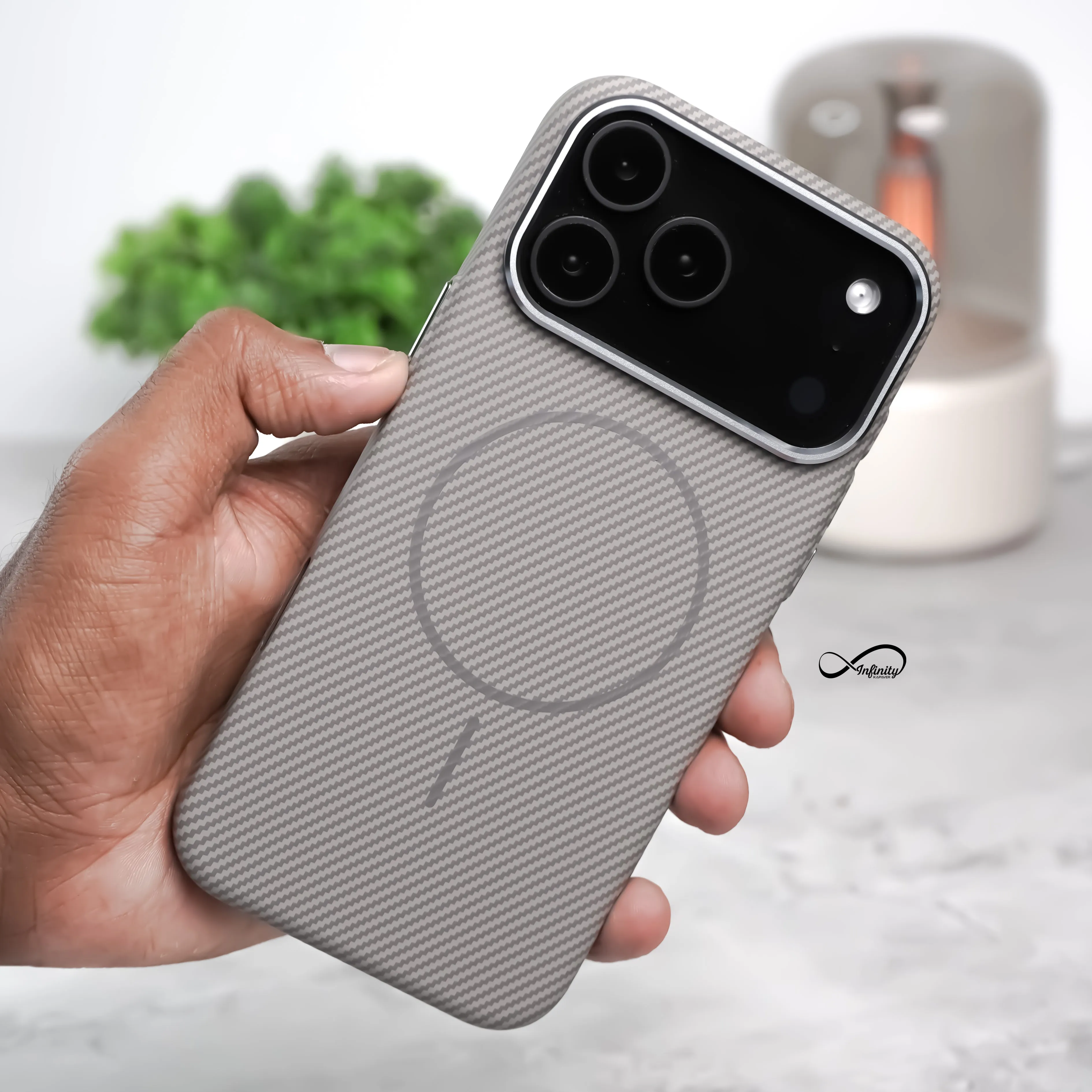 iPhone 17 Pro Max Back Cover Case | Elektro Armor Mag-X - Gray Comfort Build