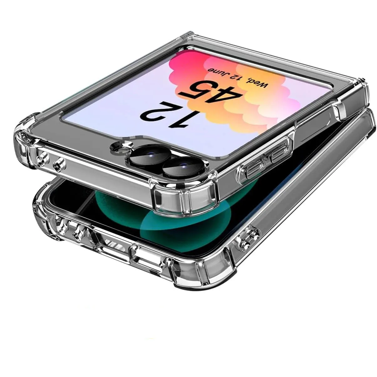 Clear Shockproof Bumper Case for Samsung Galaxy Z Flip Stylish Cover Universal Design