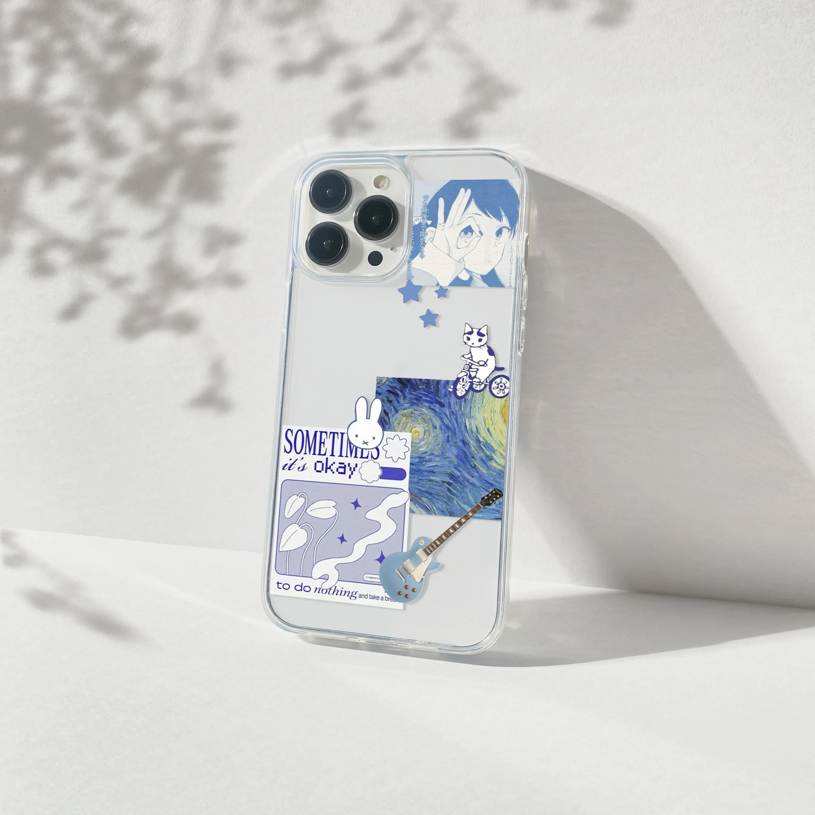 Matte Finish Solace Aesthetic Silicone Clear Case