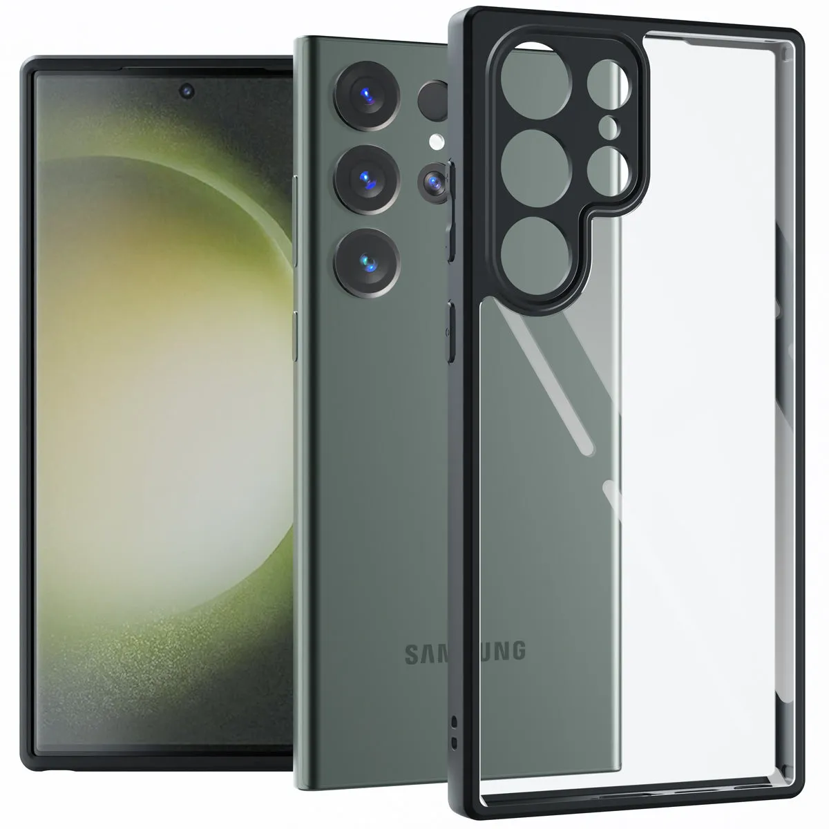 Samsung Galaxy S23 Ultra Back Cover Case | Hybrid - Black Tablet Guard Elite Max HD display protection