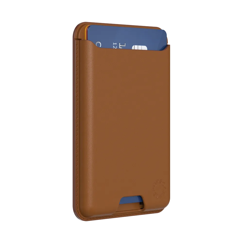 Cognac Softgoods PopWallet for MagSafe Quick Snap Access Everyday Compact Accessory