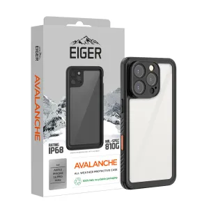 Durable Texture Layer Durable Edge Layer Eiger Avalanche Case & Screen Protector for Apple iPhone 16 Pro Max in Black