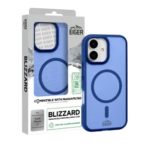 Eiger Blizzard Magsafe Case GRS for Apple iPhone 17 in Navy Artistic Design