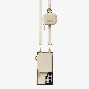 Refined Craftsmanship Clear Back Unique Design Set- Samsung Galaxy Phone Case with Wallet & AirPods Pouch Set