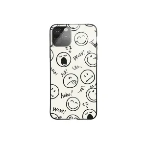 Doodle Smiley Printed Designer Protective Case Durable Coating
