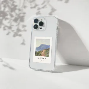 Monet Polaroid Aesthetic Silicone Clear Case Smooth Edge Design