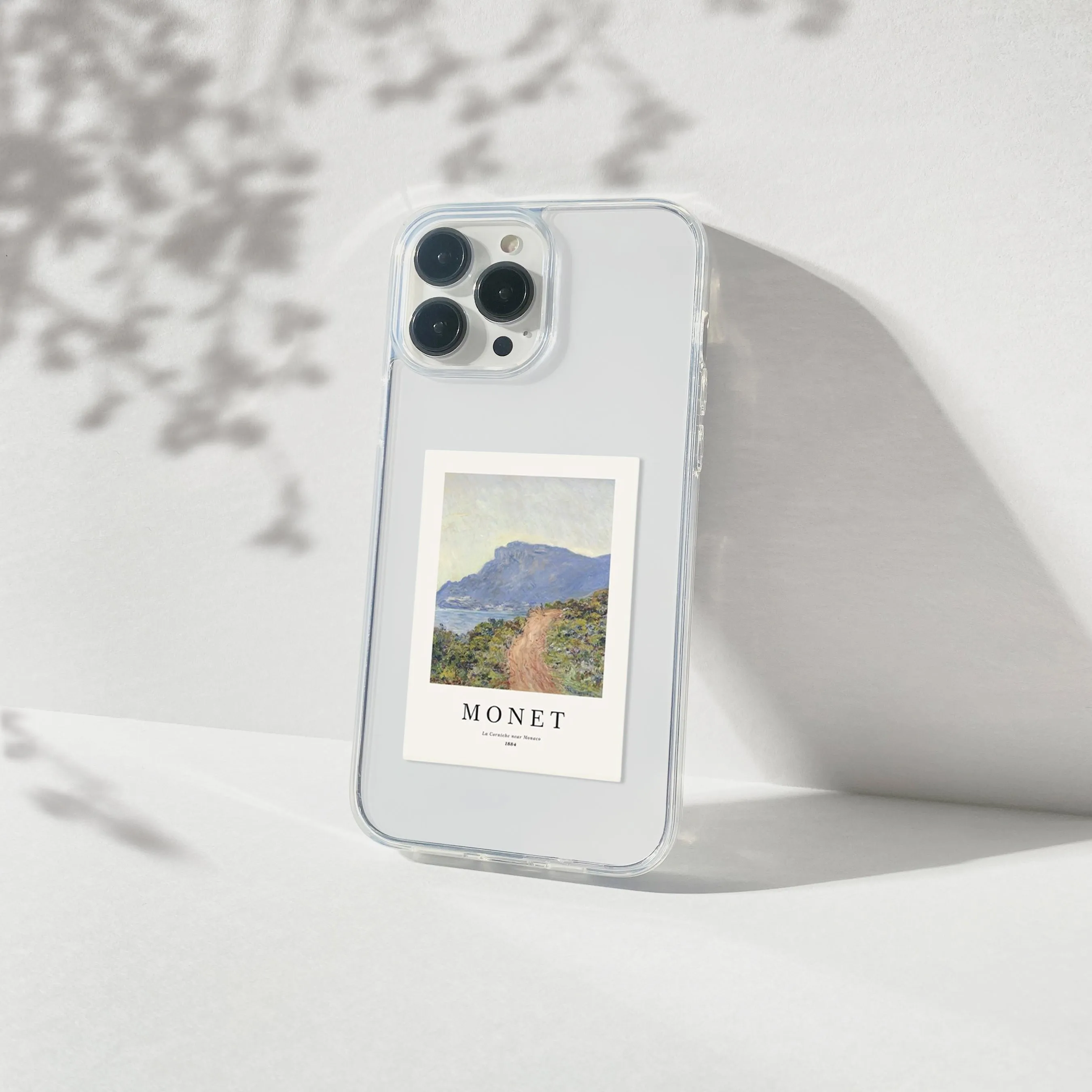 Monet Polaroid Aesthetic Silicone Clear Case Smooth Edge Design