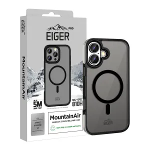 Eiger Pro MountainAir MagSafe Case for Apple iPhone 16 in Black Water shield Premium Look