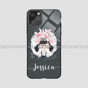 Glossy Protective Case With Spits Girl Name anti dust Premium Detail Finish