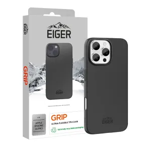 Eiger Grip Case for Apple iPhone 16 Pro in Black Modern Texture Textured Surface