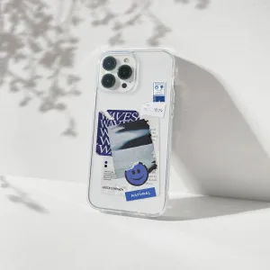 Waves Aesthetic Silicone Clear Case Portable Fit Elegant Pattern