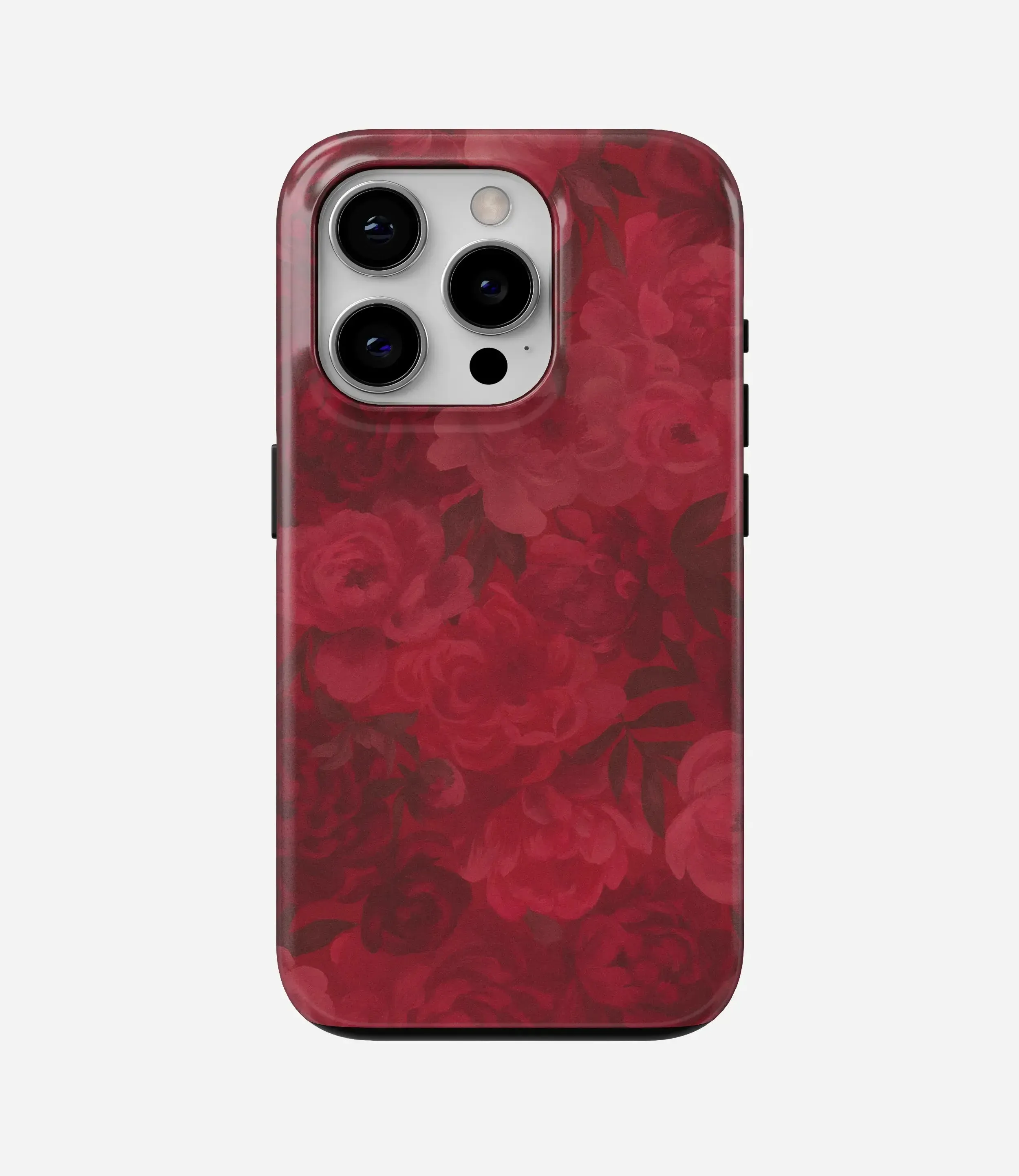 Crimson Bloom Glossy Armoured Case Vivid Detail Texture Screen Bumper