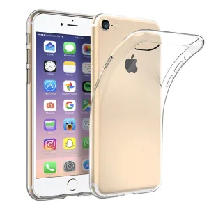 Flexible Edge Texture Portable Accessory Crystal Clear TPU Gel Clear Case for Apple iPhone 7