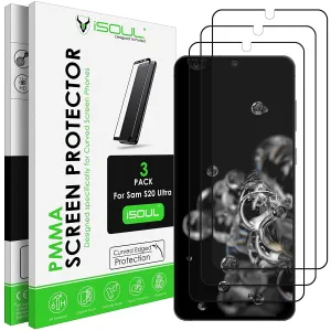 3x iSOUL Flexible Screen Protector for Samsung Galaxy S20 Ultra 6.9" screen shield accessory