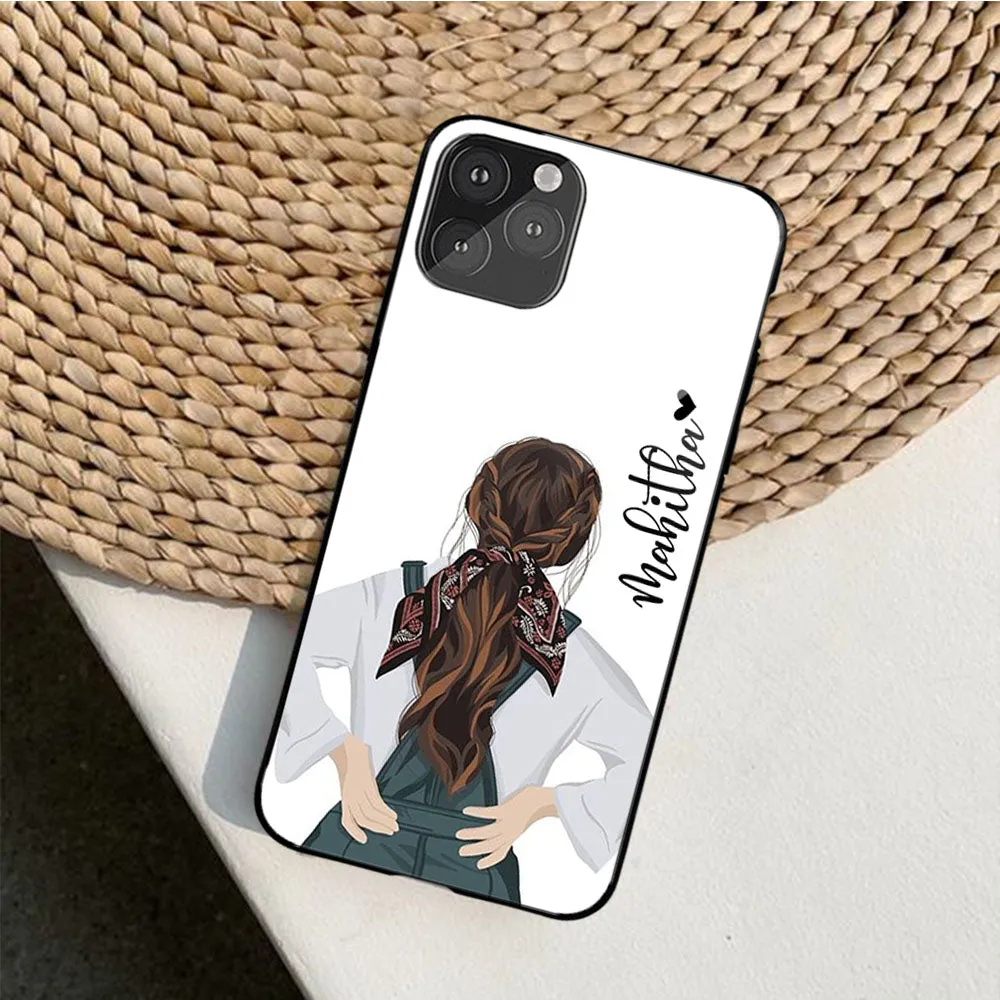 Cute girl Name Glossy Protective case Fashion Choice Soft Surface Design