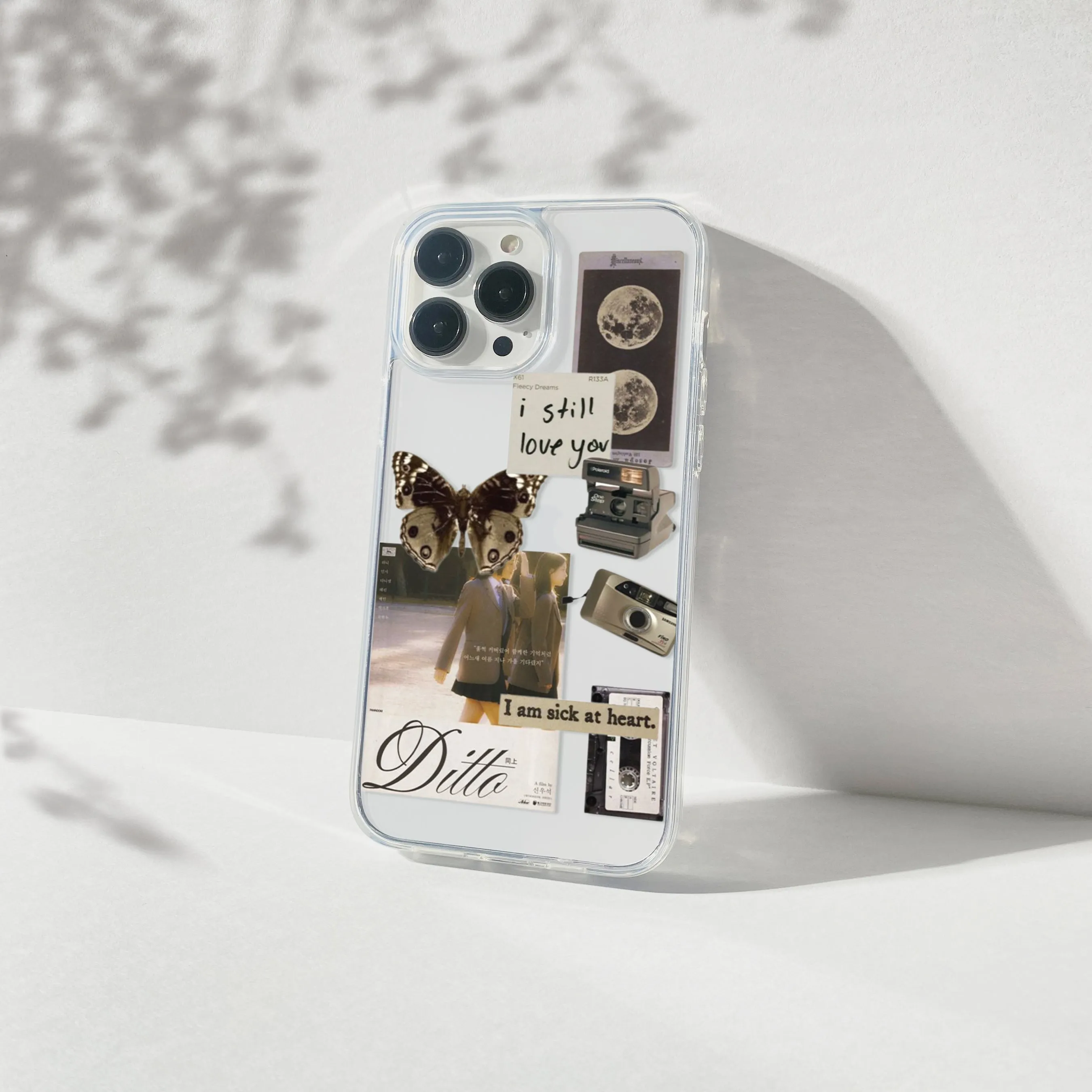 Ditto Aesthetic Silicone Clear Case Stylish Surface Design