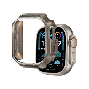 TPU Edge Shell 360 Protection Bandz Apple Watch Ultra - 49mm Galvanized TPU Case  (Titanium)