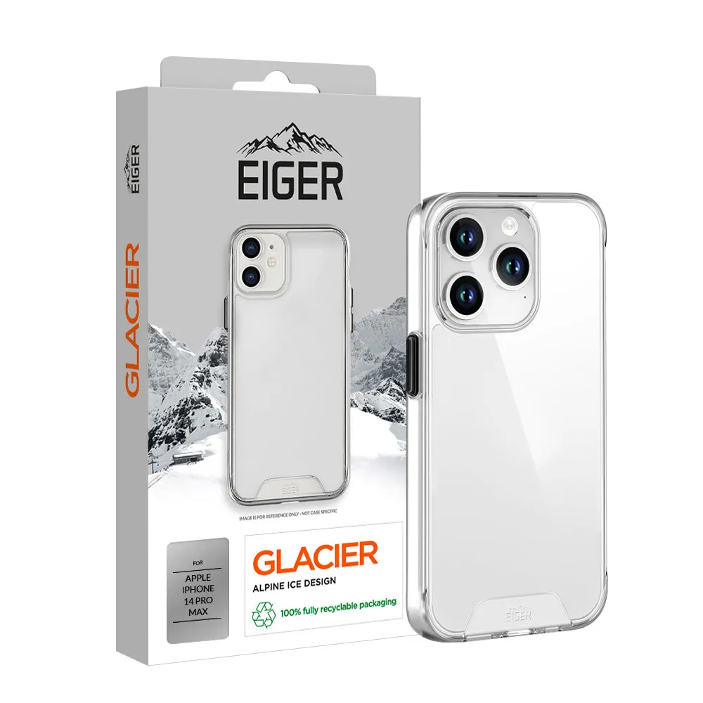 Soft Grip Finish Eiger Glacier Case for Apple iPhone 15 Pro Max in Clear