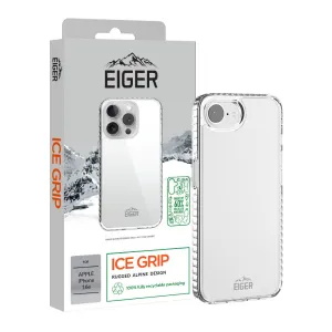 Eiger GRS Ice Grip Case for Apple iPhone 16e in Clear Durable Edge Layer Modern Frame