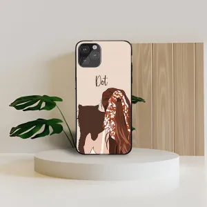 Flexible Detail Design Soft Shield Cat Love Name Printed Protective Case