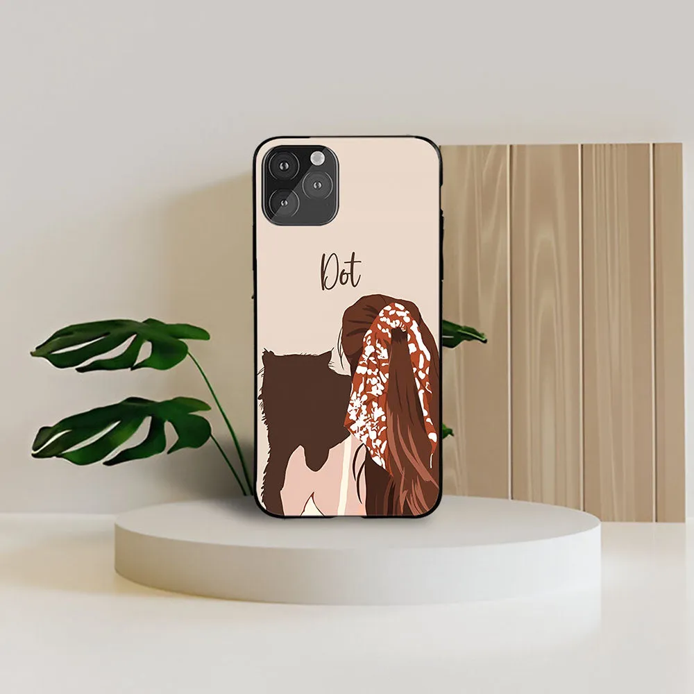 Flexible Detail Design Soft Shield Cat Love Name Printed Protective Case