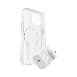 OtterBox KIT for iPhone 15 - Symmetry  Clear Cover with MagSafe / Glass Screen Protector / 30W Charger Nano Shield Max