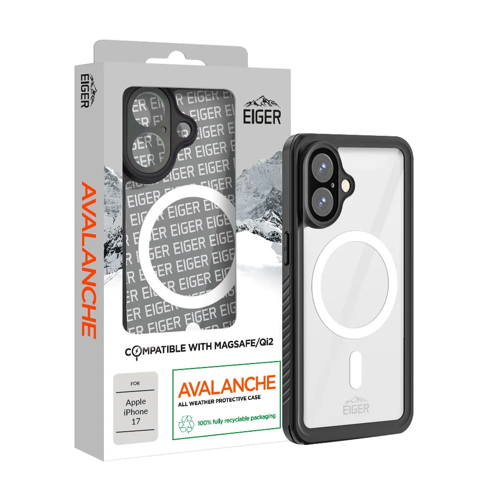 Grip Assist Eiger Avalanche Magsafe Case & Screen Protector for Apple iPhone 17 in Black
