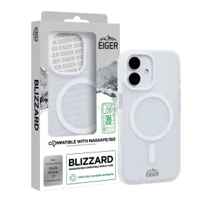 Eiger Blizzard Magsafe Case GRS for Apple iPhone 17 in White Magnetic Mount Compatible