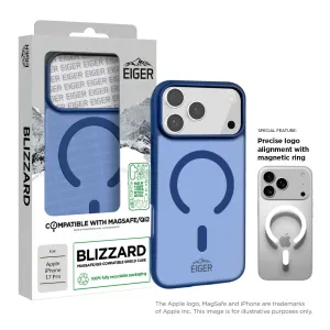 Eiger Blizzard Magsafe Case GRS for Apple iPhone 17 Pro in Navy Luxury Grip Shock shield