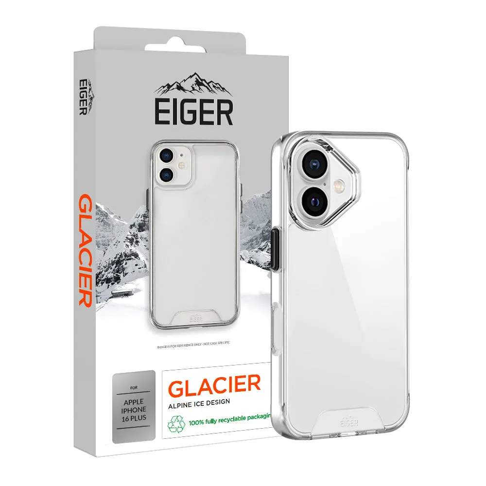 Hybrid Pattern Eiger Glacier Case for Apple iPhone 16 Plus in Clear