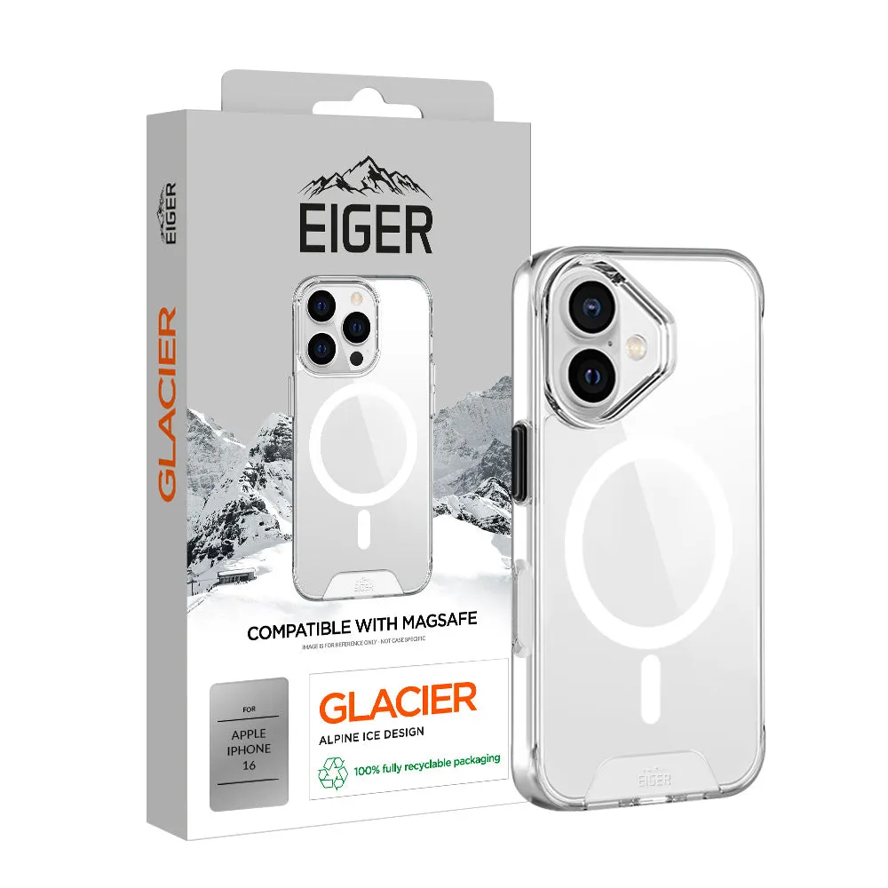Fashion Look Comfort Texture Eiger Glacier MagSafe Case for Apple iPhone 16 in Clear