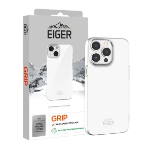 Eiger Grip Case for Apple iPhone 15 Pro in Clear Protective Edge Layer metal frame