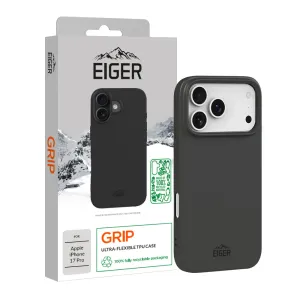 Eiger Grip Case GRS for Apple iPhone 17 Pro in Black Soft touch finish Flexible Grip Texture