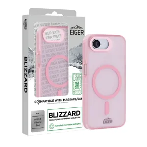 Matte Edge Minimal Detail Texture Eiger GRS Blizzard Magsafe Case for Apple iPhone 16e in Pink