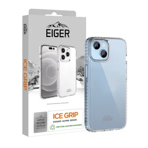 Eiger Ice Grip Case for Apple iPhone 15 Plus in Clear Smooth Outline