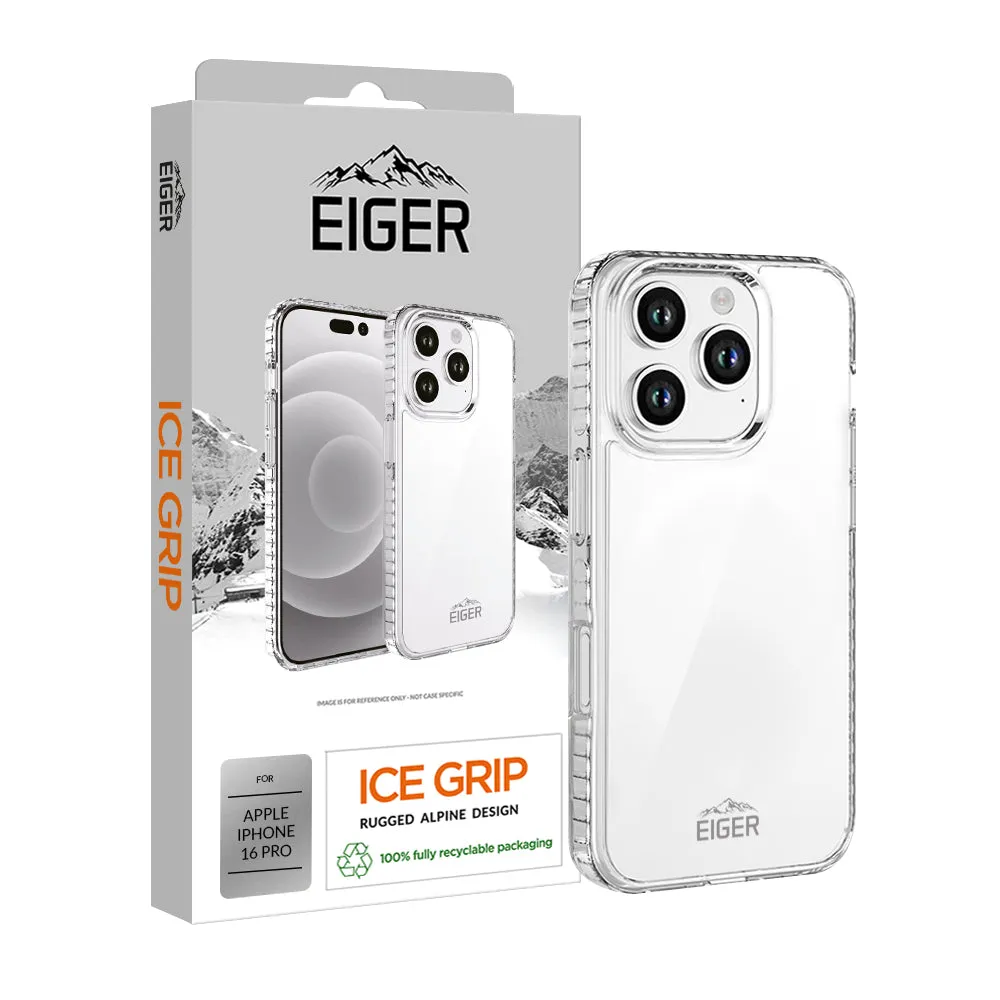 Eiger Ice Grip Case for Apple iPhone 16 Pro in Clear Pocket Friendly
