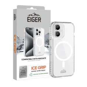 Slim Profiled Eiger Ice Grip MagSafe Case for Apple iPhone 16 Plus in Clear