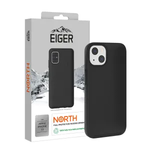 Eiger North Case for Apple iPhone 13 in Black Polished Texture Finish Versatile Accessory