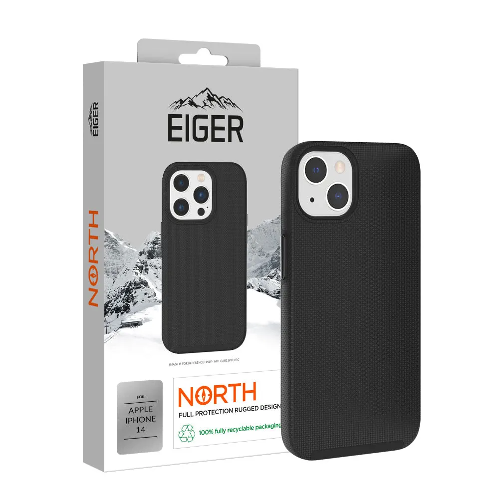 Matte Build Soft Material Eiger North Case for Apple iPhone 14 in Black