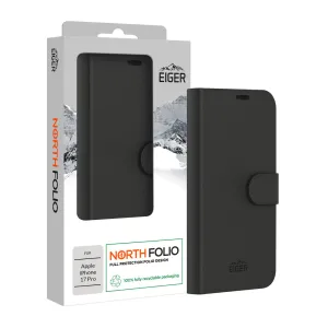 Fashion Choice Luxury Grip Eiger North Folio Case for Apple iPhone 17 Pro in Black